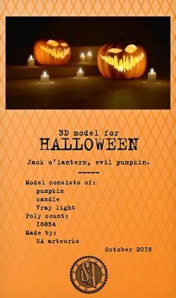Evil Halloween Pumpkin