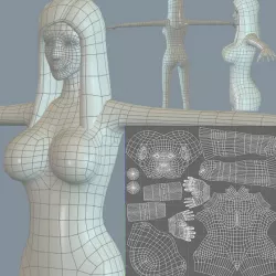 Female Medium Polygon Base Mesh
