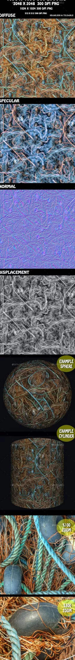 Fishnet Fishing Lines 3D