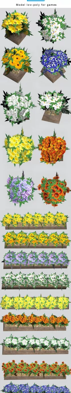 flower low-poly