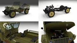 Full (w chassis) Jeep Willys MB Military