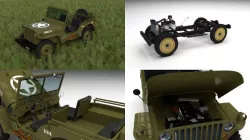 Full (w chassis) Jeep Willys MB Military HDRI
