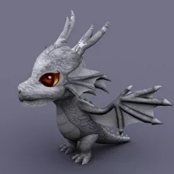 funny dragon white