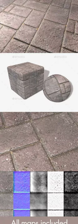 Ground Brick Pattern Seamless Texture