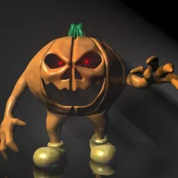 Halloween Pumpkin Character RIGGED
