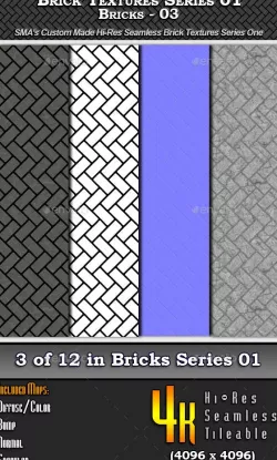Hi-Res Texture Bricks-03 of Brick Textures - S01