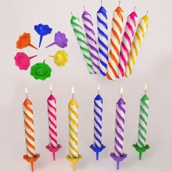 high poly Birthday candles