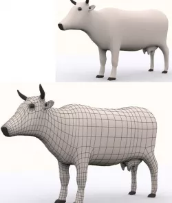 High Poly Cow Model