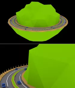 Hills Race 3d Model