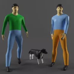 Human and dog