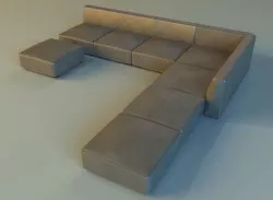 Leather corner sofa big