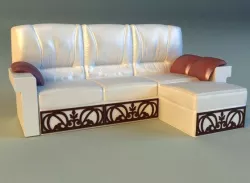 Leather corner sofa wood decor