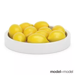 Lemons in a ceramic bowl
