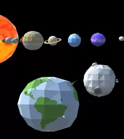 Low Poly 3D Solar System