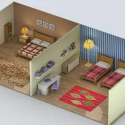 Low Poly Bedrooms