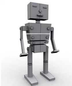 Low Poly Box Robot