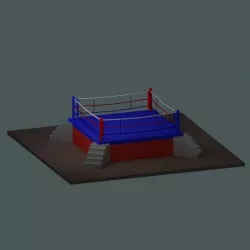 low poly boxing ring