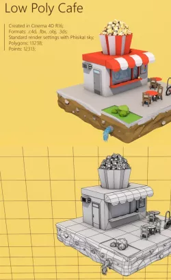 Low Poly Cafe