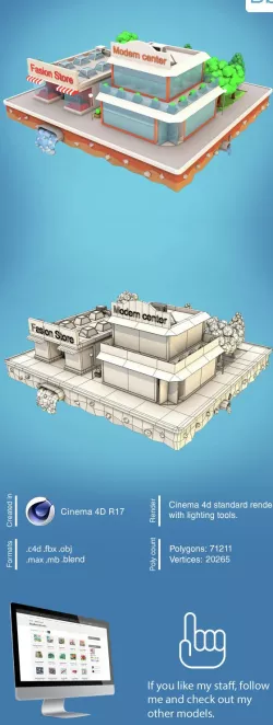Low Poly City Block