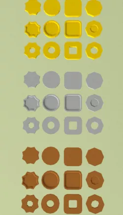 Low poly coins