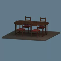 Low Poly Dining Table