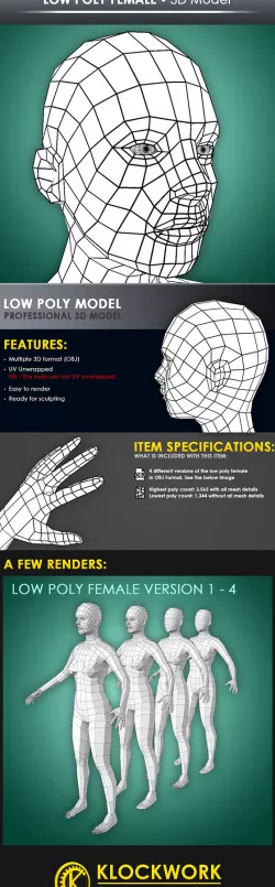 Low Poly Female Base Mesh