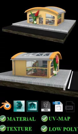 Low poly Flower Shop