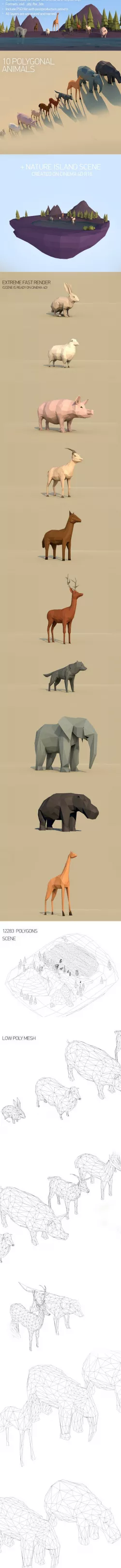 Low Poly Forest Animals Pack 1