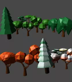 Low Poly Forest Tree Pack