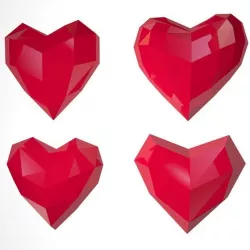 Low Poly Hearts