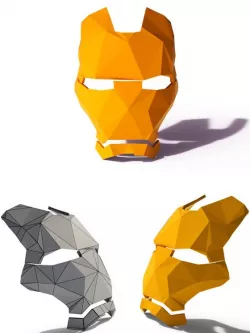 Low Poly Iron Man Mask