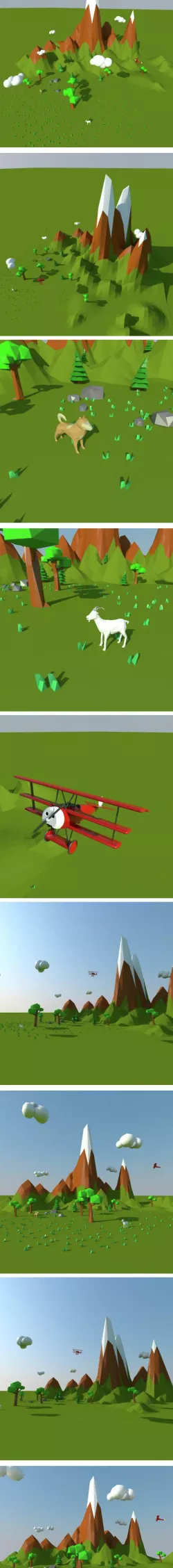 Low Poly Landscape scene