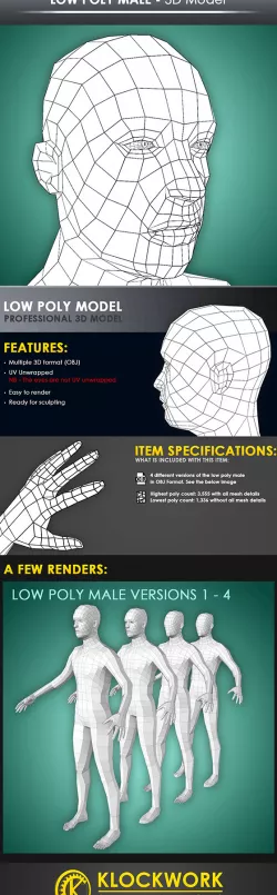 Low Poly Male Base Mesh