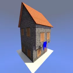 Low Poly Medieval House