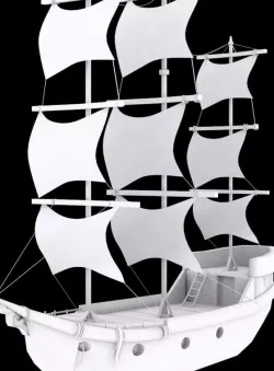 Low Poly Ship 3 Model