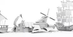 Low Poly Ship Assets