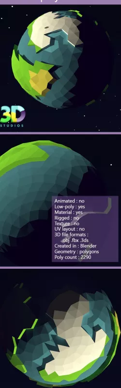 Low Poly Simple Earth
