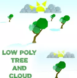 Low Poly Tree and Cloud