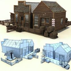 wild west buildings 3d models 【 STLFinder