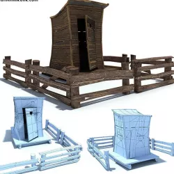 Low Poly Wild West Toilet
