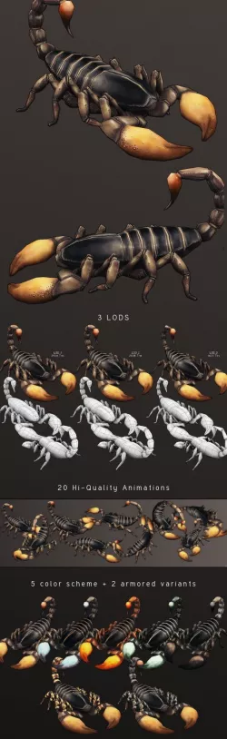 LowPoly HandPainted Giant Scorpion