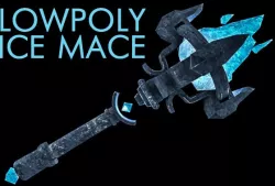 Lowpoly ice mace