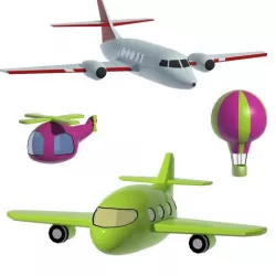 Lowpoly planes set