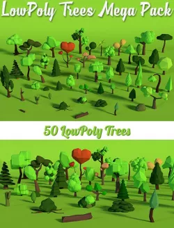 LowPoly Trees MegaPack Bundle