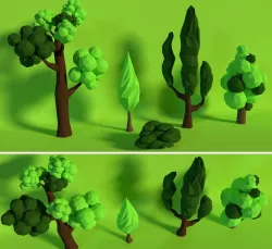 LowPoly Trees .Pack10