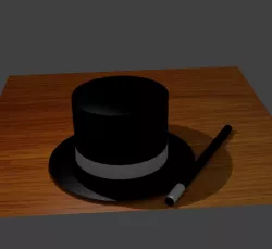 Magician Wand and Hat (Animated)