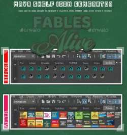Maya Shelf Label Icon Generator (Create colourful maya shelf icons within 5 secs)