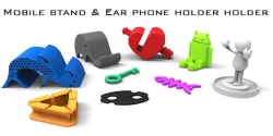 Mobile phone stand and ear phone holder