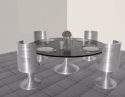 Modern Dining Set with Place Settings