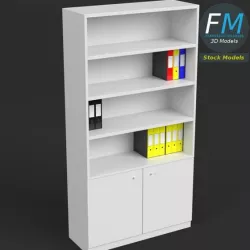 Office Shelf with Ring Binder and Folders